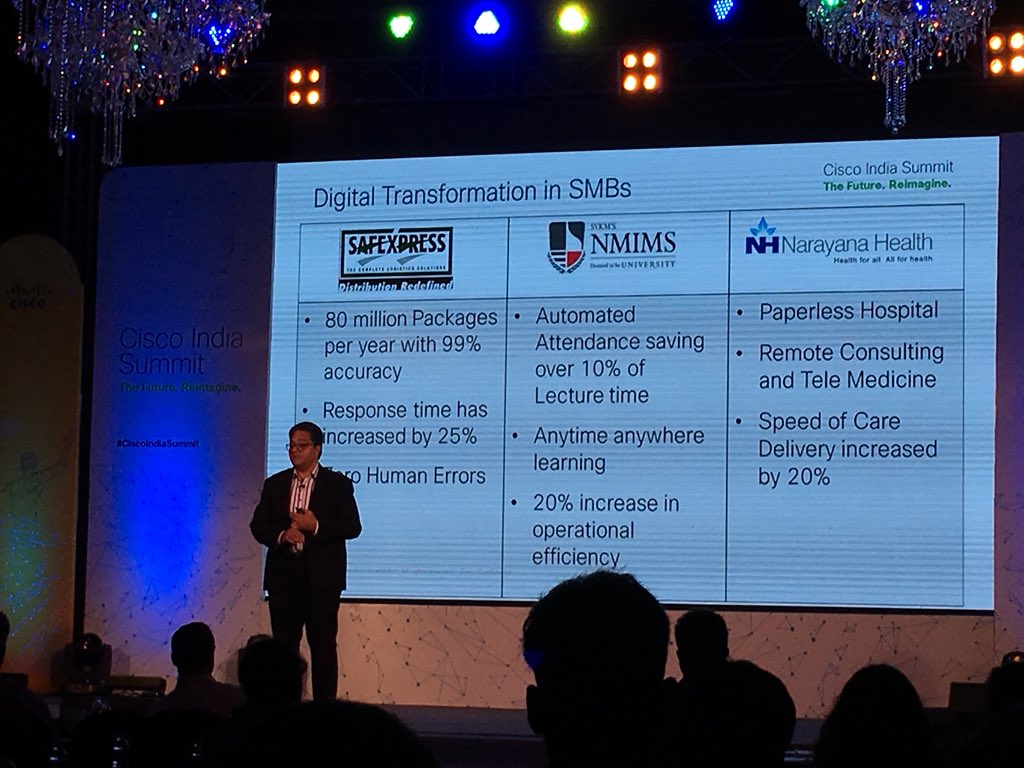 #CiscoIndiaSummit Sudhir explaining with live examples - SMB Backbone of Indian Economy