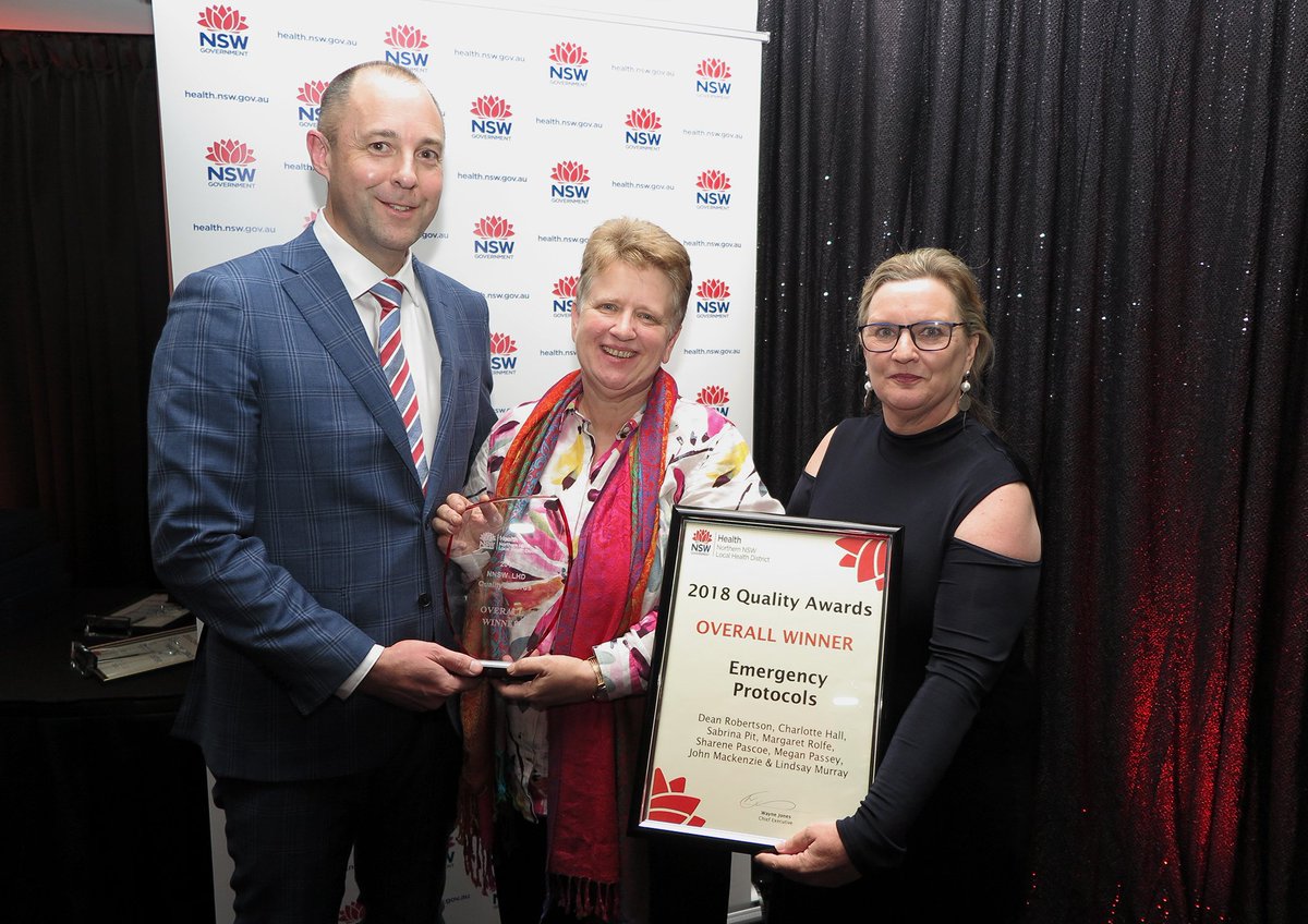 NNSWLHD's tweet image. Congratulations to all the NNSWLHD Quality Award finalists! Health innovation is thriving in Northern NSW. Congratulations to our overall winner, the Emergency Protocols team, revolutionizing Emergency Department care in NSW. @UCRH_NC #emergencyprotocols
