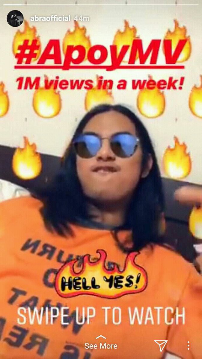 ABRATISTINATICS's tweet photo. APOY by @ABRAOFFICIAL and @ShantiiiDope music video reached 1M views in a week! ASTIG KYAH!!!! Please watch, like and subscribe to ABRAOFFICIAL here ~> https://t.co/45ATDagg5d #Apoy #HendrixEP #respeto https://t.co/clHk9hS3Op