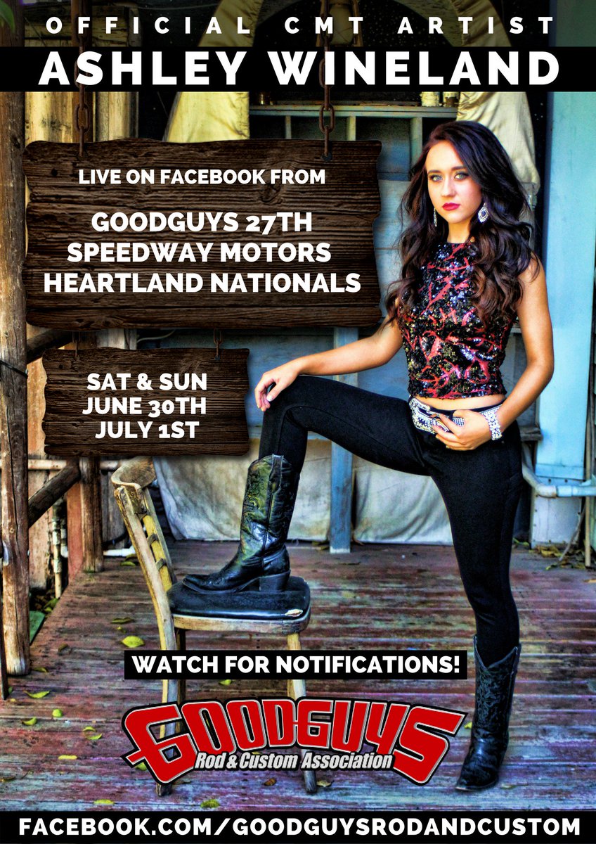 I'll be going live with you all weekend on #GoodGuys 27th Speedway Motors #HeartlandNationals page, giving you the highlights and insider knowledge of the whole event! Make sure to turn on your post notifications to catch it all! facebook.com/goodguysrodand… #CMT #Simplelifetour