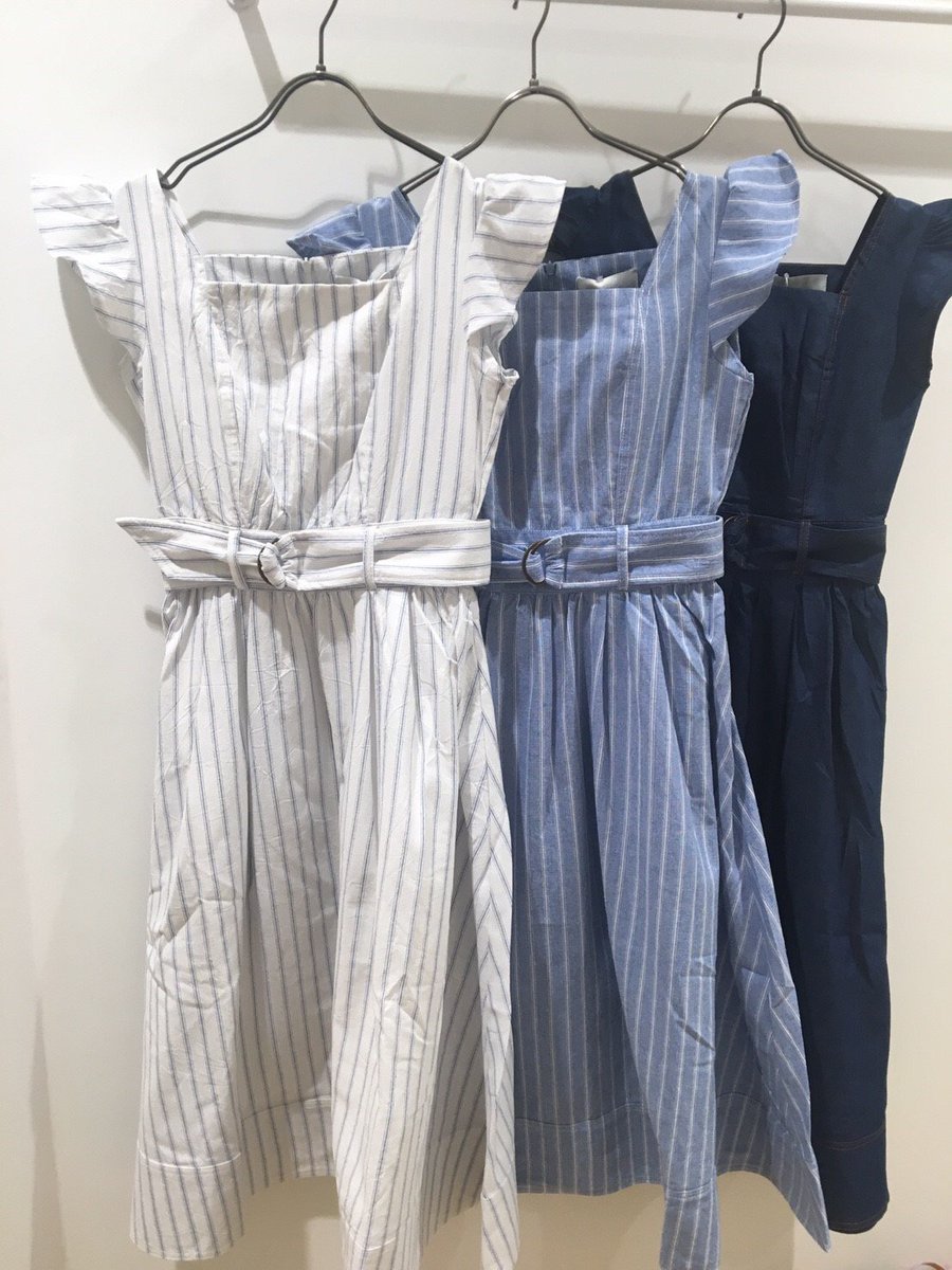 Dazzlinペリエ千葉店 A Twitter Onepiece ベルト付ダンガリーワンピース 7 900 Tax T Co g3nyzbin 肩フリルが可愛いポイント ウエストマークしてくれるので スッキリ見せてくれます Dazzlin Dazzlin千葉ペリエ店 デニムワンピース