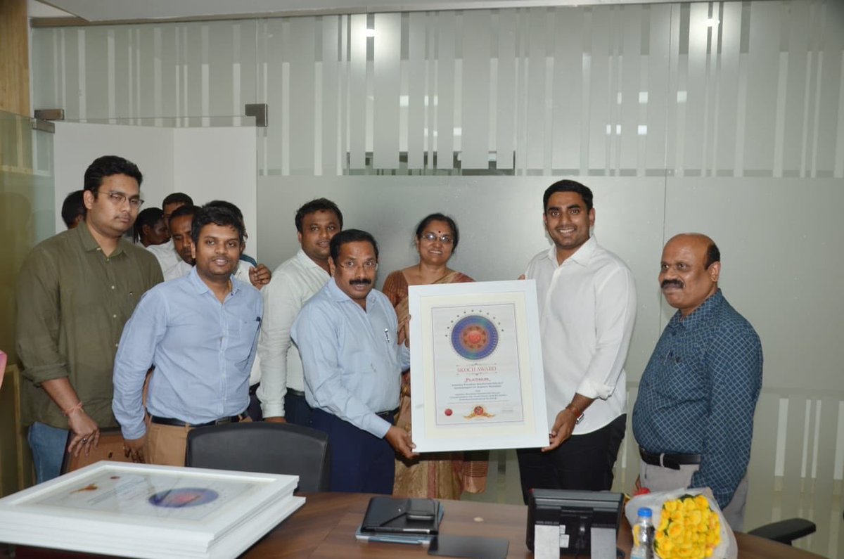 Officials of PR&amp;RD and IT&amp;EC depts called on me to showcase the Skoch awards won by them for their exemplary work.