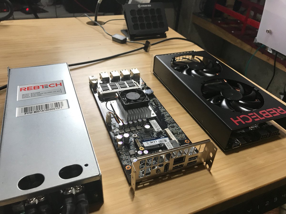 Bitsbetrippin (@bitsbetrippin) on Twitter photo Rebtech 8x Micro Mining motherboard with <a href="/AMD/">AMD</a> APU and their world first USB GPU RX470 8GB mining addition GPU in studio ; who’s in for a #livestream tomorrow afternoon <a href="/IMineBlocks_com/">IMineBlocks ⛏️</a> <a href="/VoskCoin/">VoskCoin</a> <a href="/notsofast/">notsofast</a> <a href="/crypt0snews/">Omar Bham (Crypt0)</a> <a href="/crypt0snews/">Omar Bham (Crypt0)</a> <a href="/OhGodAGirl/">Kristy-Leigh Minehan</a> @Radeon #btc #xmr #rvn #etc #eth Rebtech 8x Micro Mining motherboard with <a href="/AMD/">AMD</a> APU and their world first USB GPU RX470 8GB mining addition GPU in studio ; who’s in for a #livestream tomorrow afternoon <a href="/IMineBlocks_com/">IMineBlocks ⛏️</a> <a href="/VoskCoin/">VoskCoin</a> <a href="/notsofast/">notsofast</a> <a href="/crypt0snews/">Omar Bham (Crypt0)</a> <a href="/crypt0snews/">Omar Bham (Crypt0)</a> <a href="/OhGodAGirl/">Kristy-Leigh Minehan</a> @Radeon #btc #xmr #rvn #etc #eth