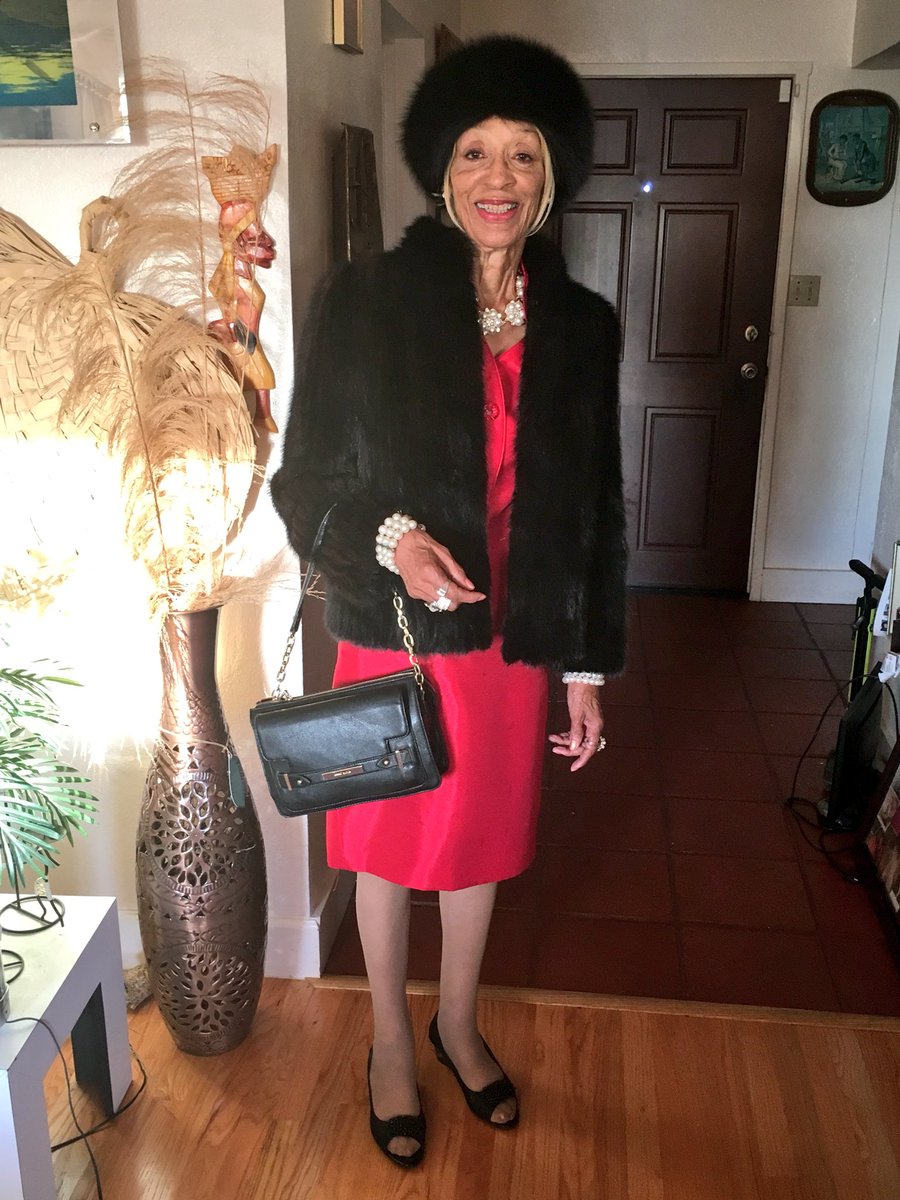 black grandma church outfit