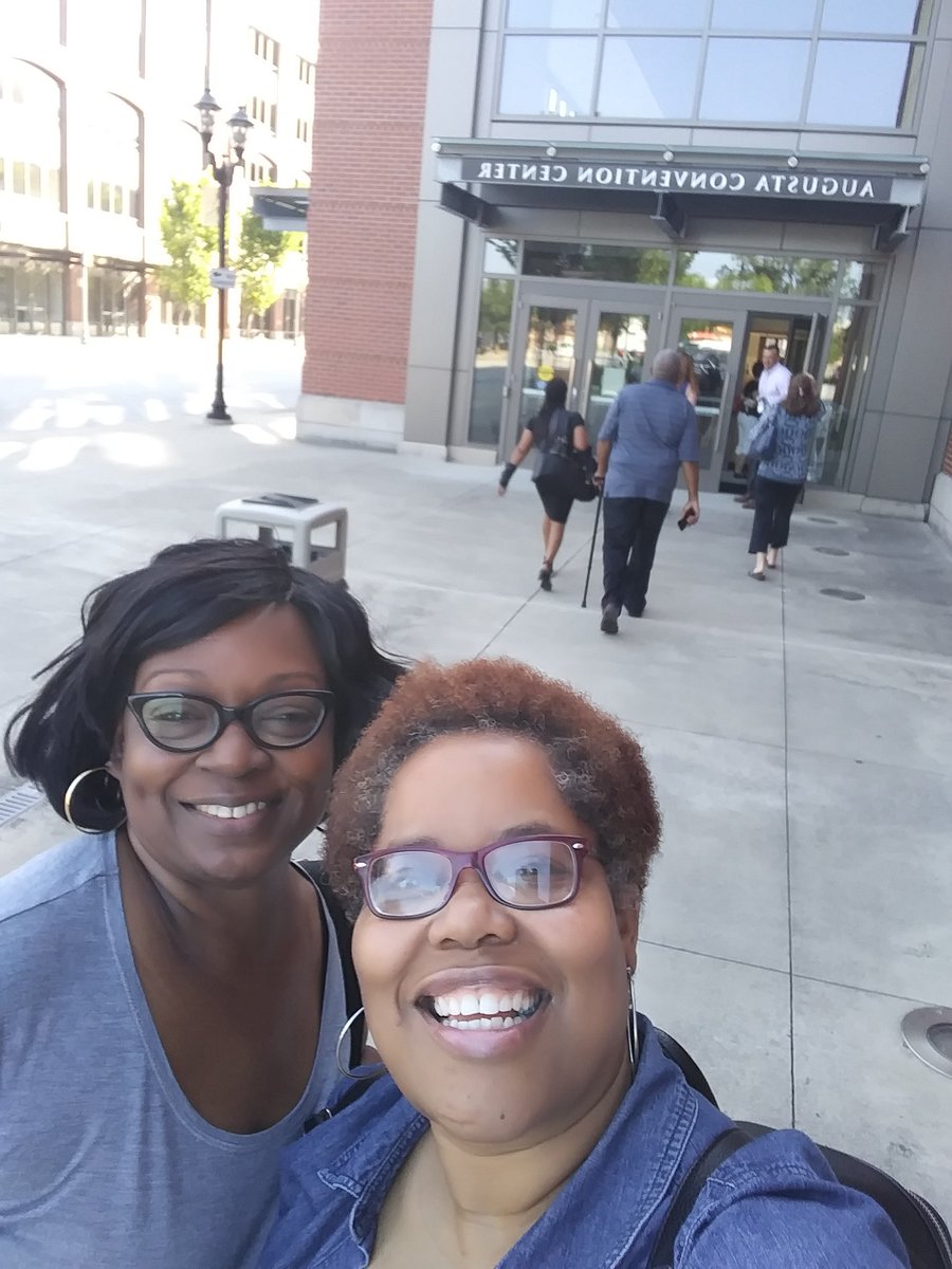 ccmptsa's tweet photo. Me and Ms. Brazier at the PTA convention in Augusta, Ga. We learned alot and had a good time. I am looking forward to serving this year as we share Mr. Adams vision. Make Camp Creek Middle the best option.. https://t.co/UO76AA8vW4