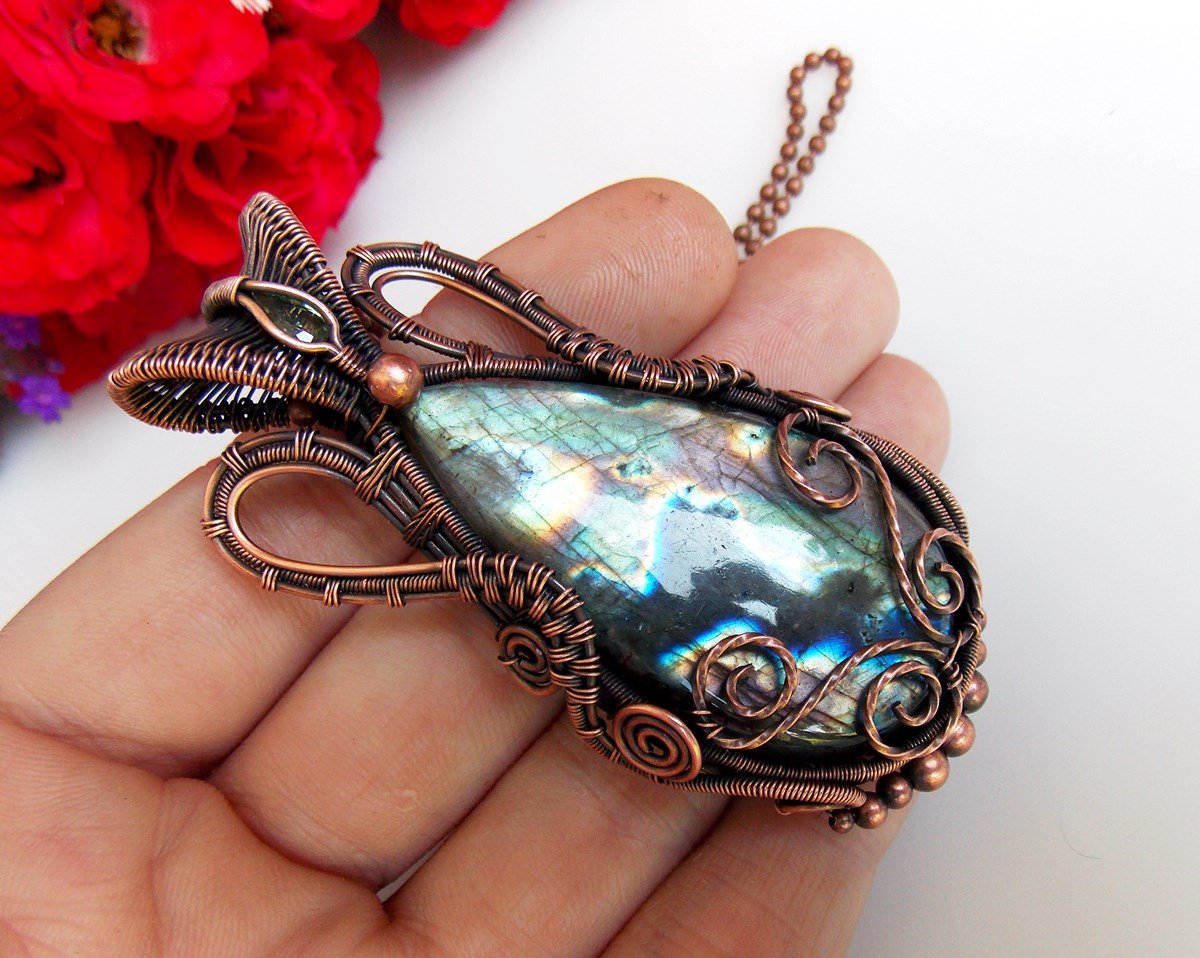 m_w_jewelry's tweet photo. Multi #color #labradorite #pendant wrapped in aged #copper and accented with a faceted #green #tourmaline at the bail available in my #etsyshop where everything is on #sale for 15% off until July 1!😊https://t.co/LoPkrdrEU6
#wirewrap #wireweaved #copperjewelry #handmade #boho https://t.co/IQuO6EdZEI