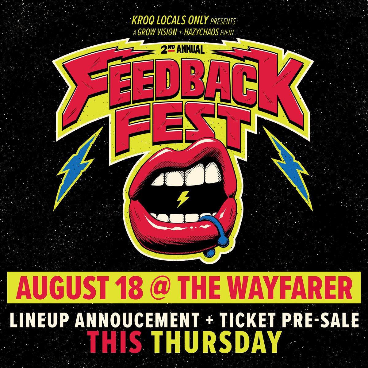 #FEEDBACKFEST ⚡️LINEUP Announced + TICKET PRE-SALE begins this THURSDAY!

#feedbackfest #feedbackfestival #feedbackfest2018