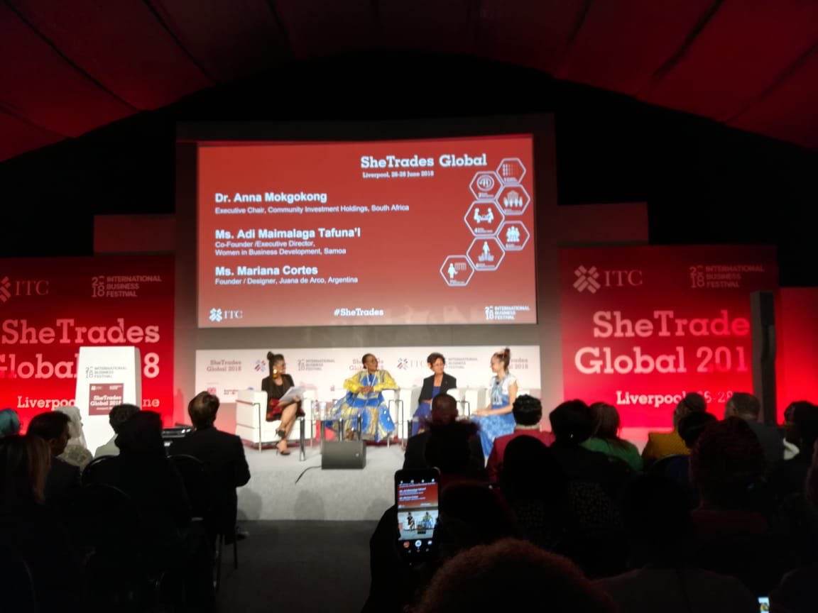 AHT_PvtLtd's tweet photo. #SheTrades 2018 kicks off with a wonderful #GlobalTalk and dialogue on Turning #Ideas into #Unicorns !
AHT is represented by our Director Dr. Sara Abedin
#IBF2018 #ITC #AHT https://t.co/QsKbbXdhH3