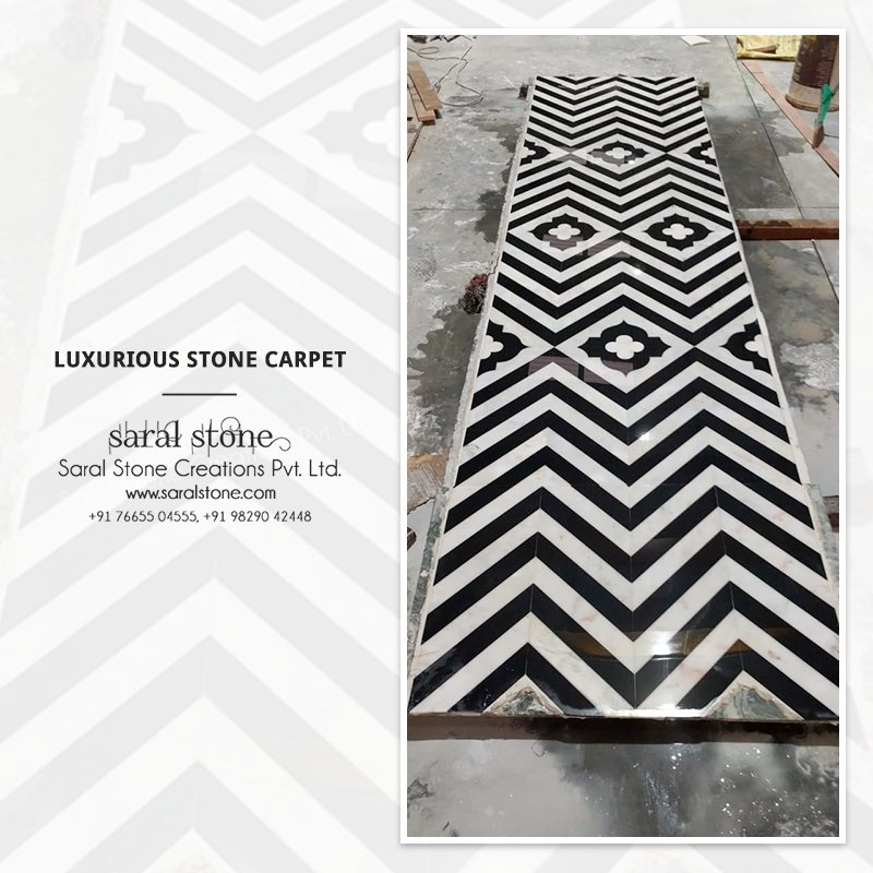 SaralStone's tweet photo. Marble carpet with makrana white marble and black kadappa stone with well-finished design will never get old.
Saral Stone take good care of its client by giving them the exact quality they need and deserves.
#saralstone #carpet #qualitywork #blackkadappastone #marble https://t.co/rDJWx6jH6z