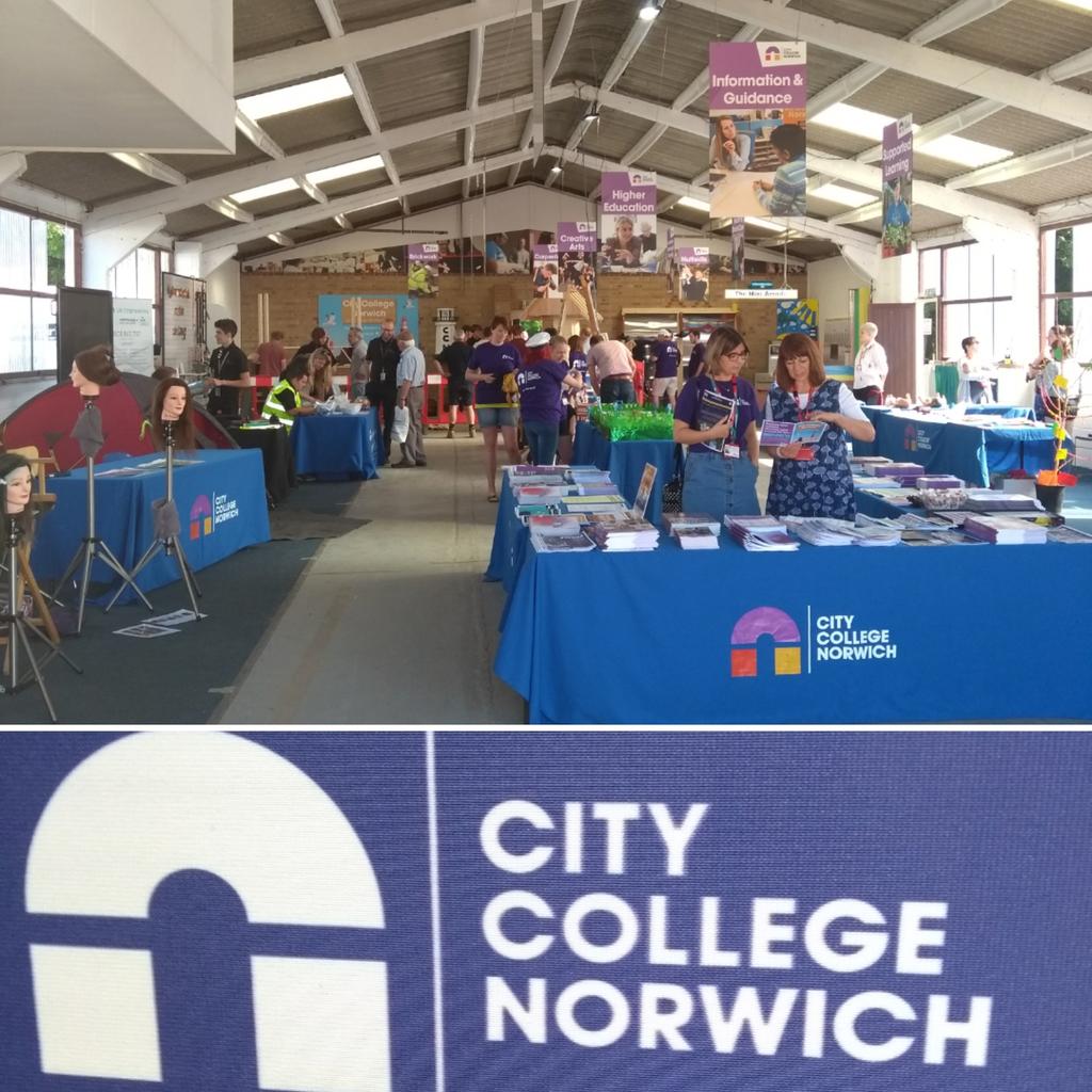 KMcCormack_HE's tweet photo. It's all go at the @norfolkshow this morning. Why not pop along to see the staff and students from @norwichcollege and explore all of the 'beside the sea' activities. We've even got a sticker hunt for you! https://t.co/FET1dIp6z5