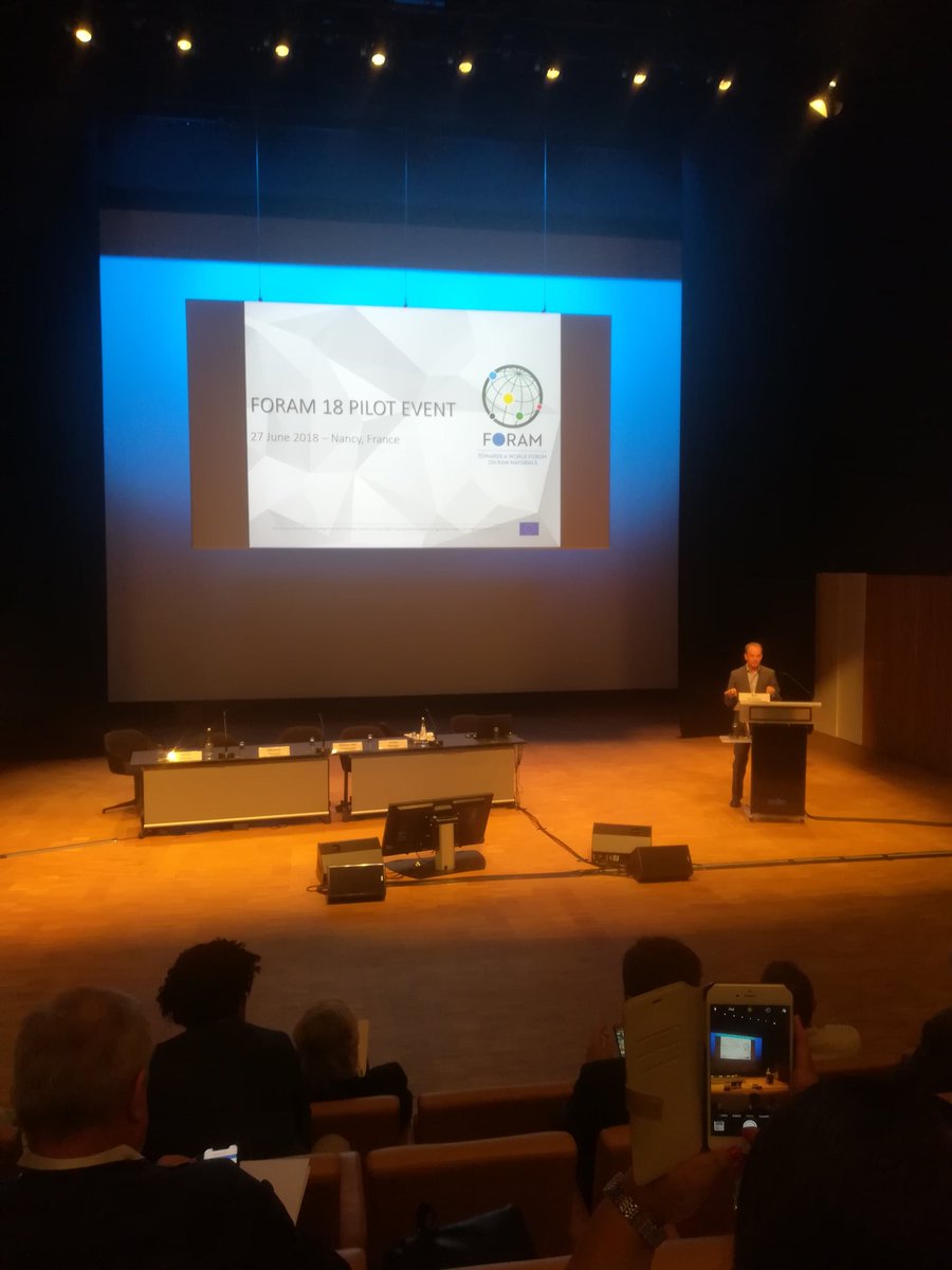 ChPonsard's tweet photo. In Nancy for the start of what will be a fascinating day on advancing the idea of a world forum on #rawmaterials. #FORAM18 https://t.co/oUcuWkpqKD
