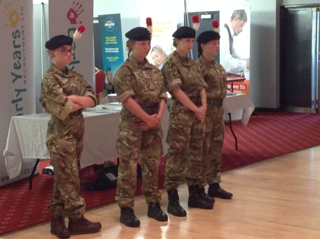 Welcome to cadets from Royton and Crompton! Brilliant to have you supporting <a href="/OldhamLearnFest/">Oldham Learning Festival</a> #OLF18