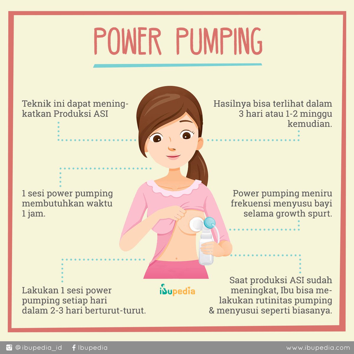 Ibupedia's tweet photo. Salah satu cara meningkatkan produksi ASI adalah dengan power pumping. Teknik ini berguna banget buat working mom atau mama eping yang selalu kejar-kejaran sama stok ASIP.
.
Cara selengkapnya bisa dicek di https://t.co/oyH6pS31Vj. https://t.co/kSPJxaulex