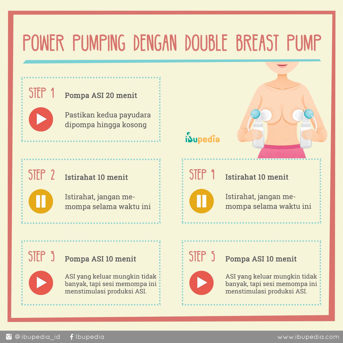 Ibupedia's tweet photo. Salah satu cara meningkatkan produksi ASI adalah dengan power pumping. Teknik ini berguna banget buat working mom atau mama eping yang selalu kejar-kejaran sama stok ASIP.
.
Cara selengkapnya bisa dicek di https://t.co/oyH6pS31Vj. https://t.co/kSPJxaulex