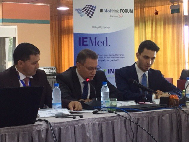 UfMSecretariat's tweet photo. Deuxième journée hier à Alger du Forum de think tanks #MedThink5plus5, avec la présence du Senior Advisor de l'#UpM, Fawzi Dib. Co-organisé avec @IEMed_, ce Forum compte avec plus de 40 experts, décideurs politiques et représentants des États du #Dialogue5plus5 https://t.co/OMt61JQEV9