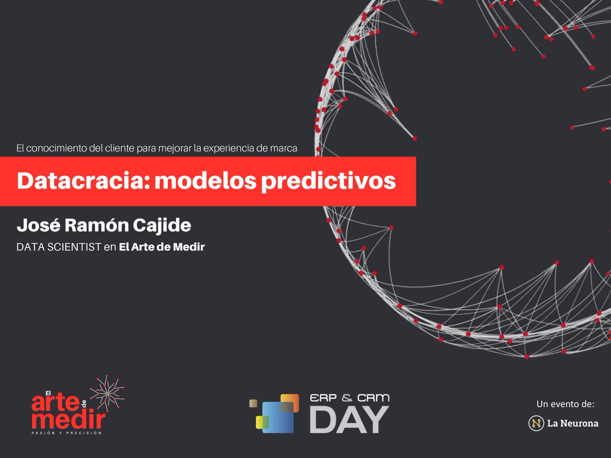 elartedemedir's tweet image. Si ayer no pudiste asistir a la conferencia de @jrcajide #ERPCRMDAY 'Datacracia: modelos preditivos', aquí puedes consultarla 👀➡️ slideshare.net/secret/9PB820r… #DataScience #Eventos