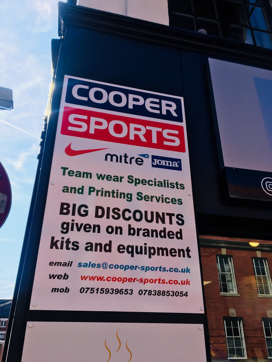 CooperSports1's tweet photo. Our new signage on the front of @Emporium_M33 #shoplocal #saletown https://t.co/e9efq0qLAr