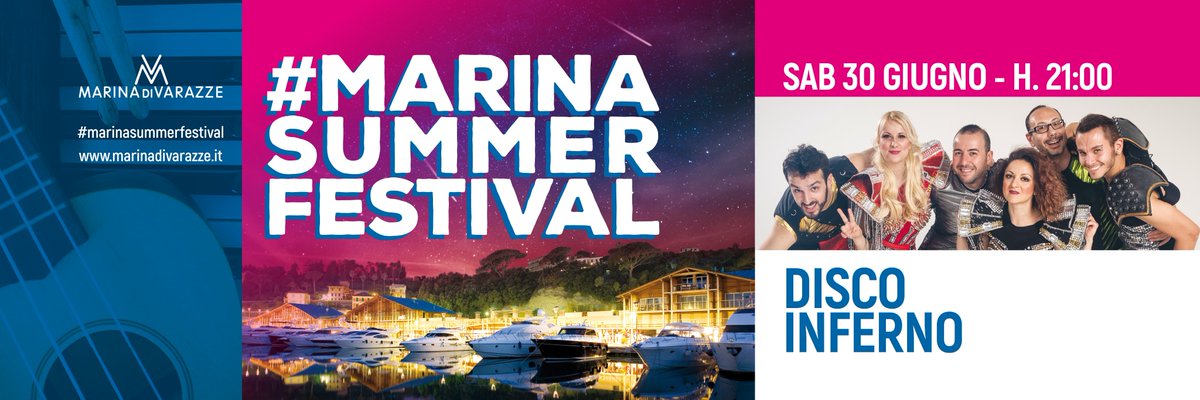 marinadivarazze's tweet photo. Pronti a scatenarvi con i DiscoInferno ?
Ci vediamo sabato! 🎤
#discoinferno #marinasummerfestival #music #marinadivarazze #varazze #liguria #Savona #70s #discomusic #concert #discopower https://t.co/CciCUFPHW1