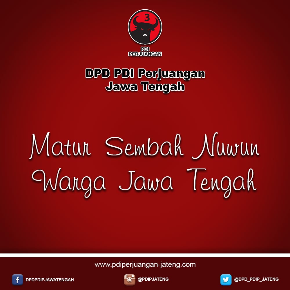 Matur sembah nuwun warga Jawa Tengah

#GanjarYasinMenang
#TetepKandangBant3ng
#PDIPerjuangan
#JawaTengah
#PilgubJateng2018