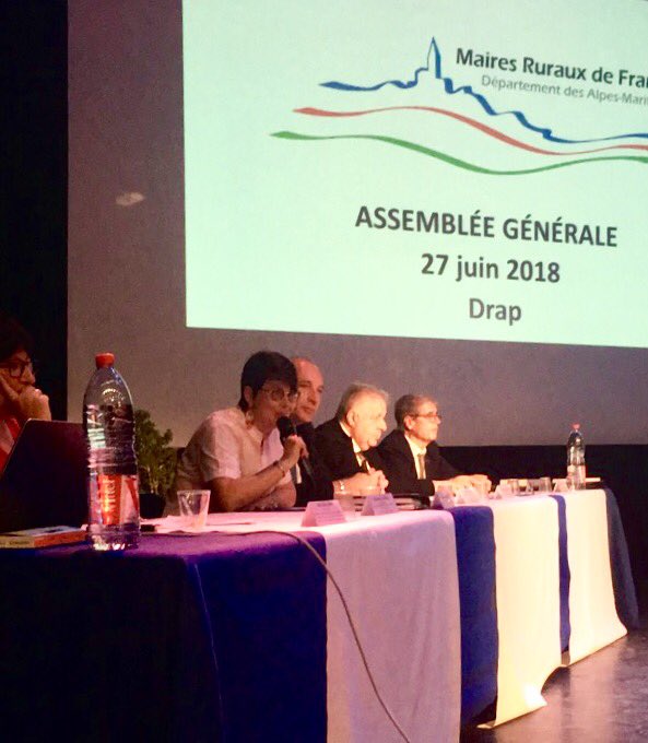 prefet06's tweet photo. #ADMR06 
Début des débats des maires ruraux des #AlpesMaritimes à #Drap avec Mme. Gwenaëlle CHAPUIS, sous-préfet Nice montagne, les Parlementaires, les directeurs de services de l'État, le Conseil régional, le Conseil départemental et les partenaires. https://t.co/ypsg8nWP4X