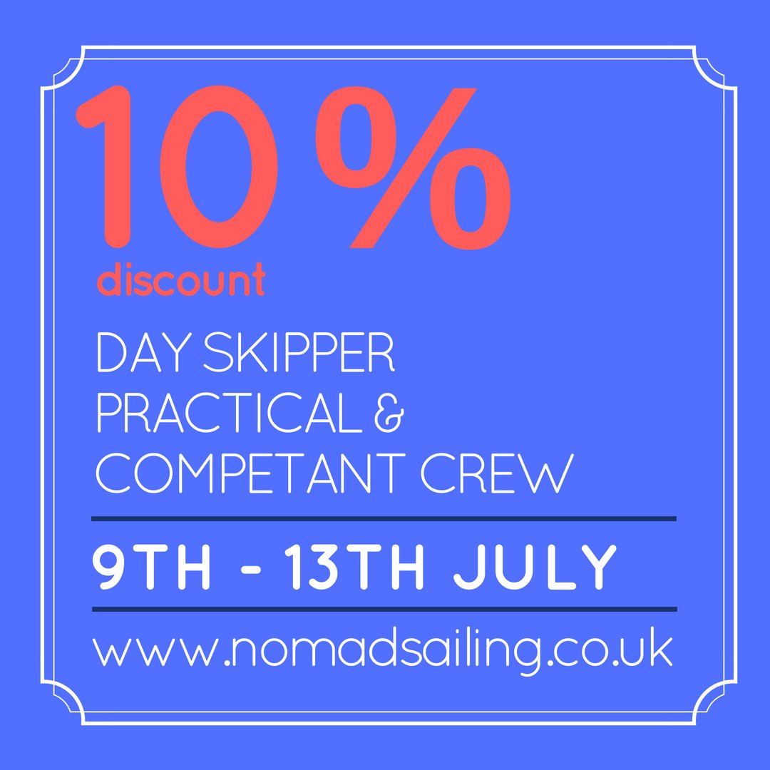 NomadSailing's tweet photo. #CompCrew
#DaySkipper
#LearnToSail
#yachtlife 
#summersail
#WednesdayWisdom 
#Discount 
#RYACourse https://t.co/Mex6NJG77A