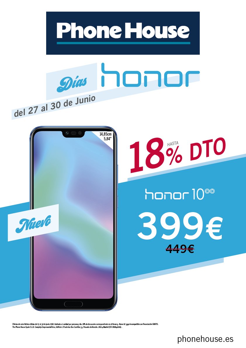 PhoneHouse_Es's tweet photo. 🤯 ¡Atento a las #Ofertacas de nuestros #DíasHonor!
💥 Hasta 18% de #descuento en móviles libres
💥 Teléfonos #gratis con operador
💥 Km0 a precios de derribo en la Zona Discount
💥 Financiación #gratis
Entérate👉https://t.co/kHAYthRIPi
🚀 Solo hasta el 30 de junio ¡CORREEE! https://t.co/jYjmDOCsPr