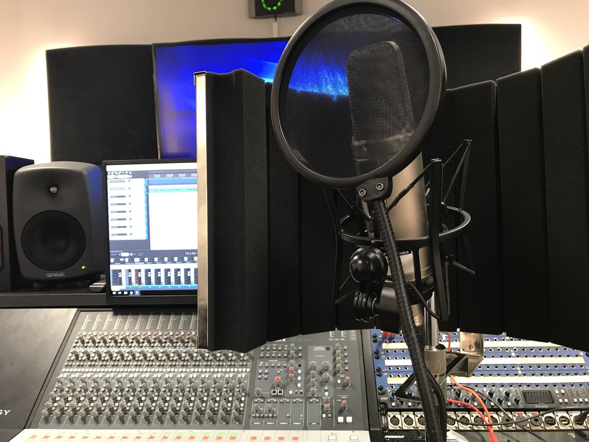DansResearch's tweet photo. In the studio at @UniOfYork, working on some sound design and trying to do a bit of voice work for a character for a PhD project #SoundFields. Let’s see how it pans out. #sounddesign #GameAudio #unity3d #wwise #spatialAudio #york https://t.co/ofMw4G970x