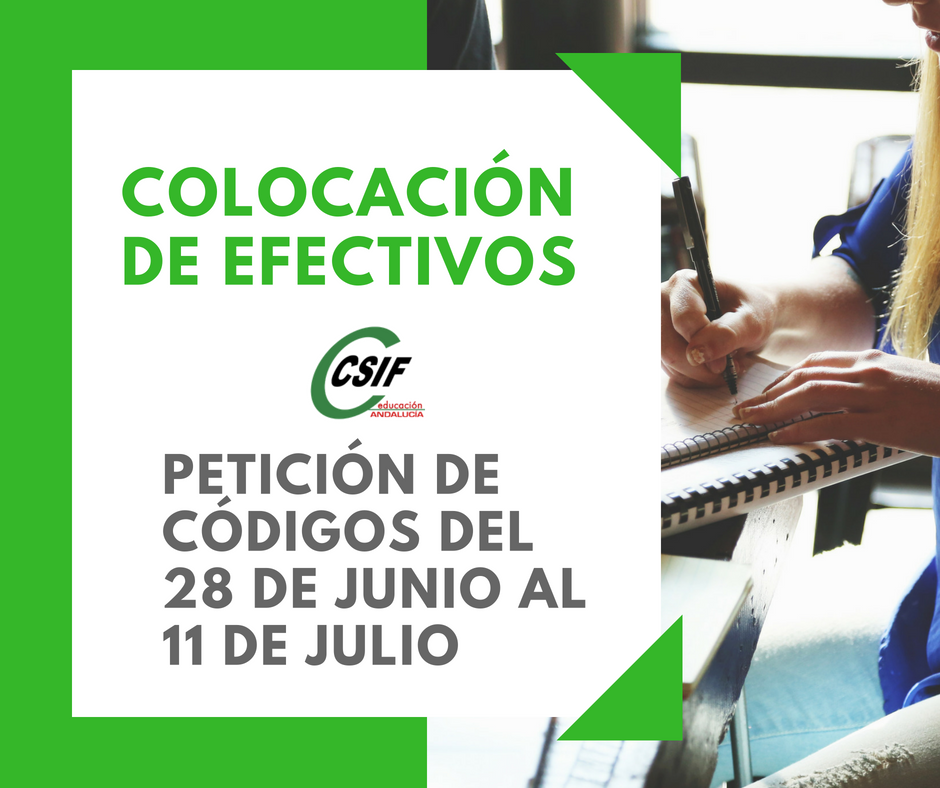CSIFenseA's tweet photo. COLOCACIÓN DE EFECTIVOS: A partir de mañana se podrán echar los códigos para los destinos
+info: https://t.co/al3PFQoxAi https://t.co/q3PwiwdoHr