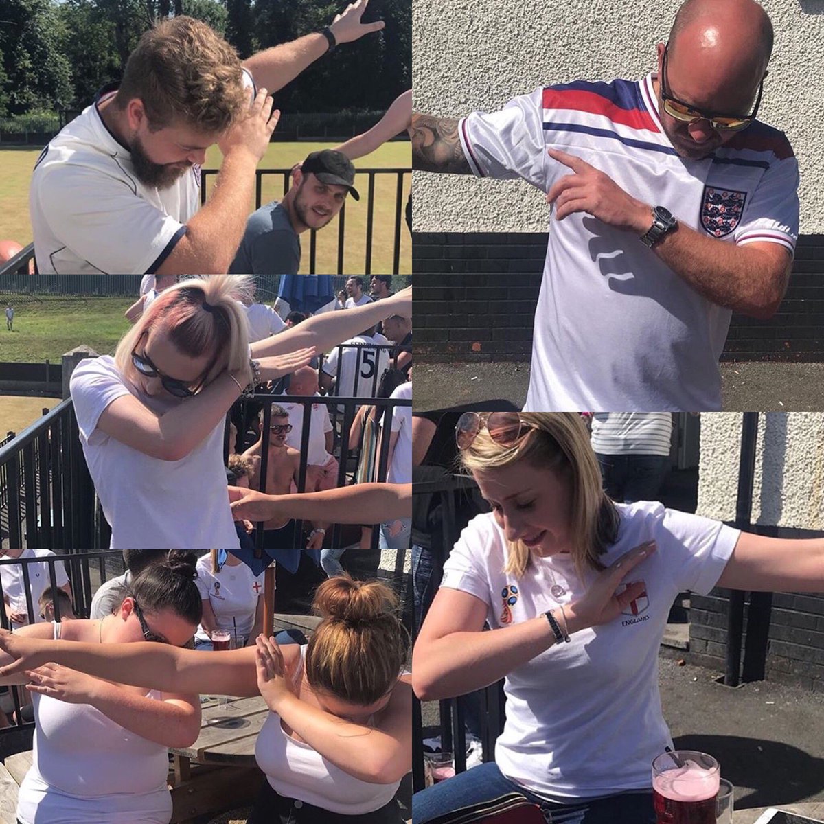 iamdabofficial's tweet photo. All these glorious people supporting the DAB movement after the England match 🏴󠁧󠁢󠁥󠁮󠁧󠁿 Thankyou to Jodie Duckworth for spreading the message! ❤️🖤 #England #dancersagainstbullying #everyonecandab #comeonengland #ItsComingHome https://t.co/FGLOHKTVd8