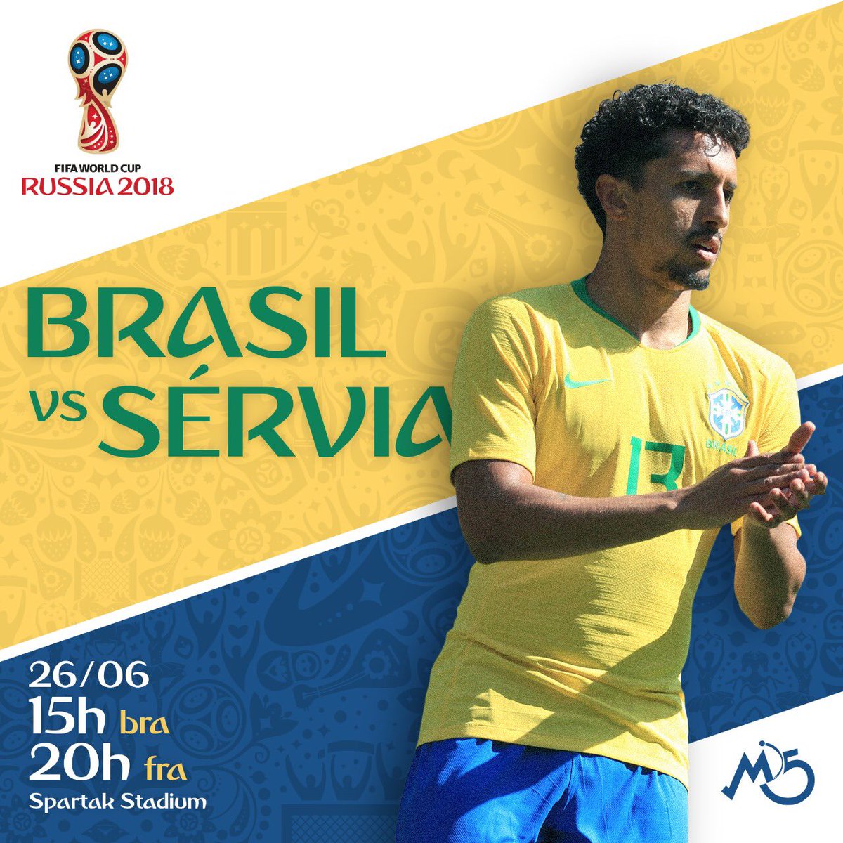 marquinhos_m5's tweet photo. 🇧🇷 x 🇷🇸 @FIFAWorldCup #VaiBrasil #GigantesPorNatureza #SeleçãoBrasileira #Copa2018 https://t.co/Fat5QPDhgW