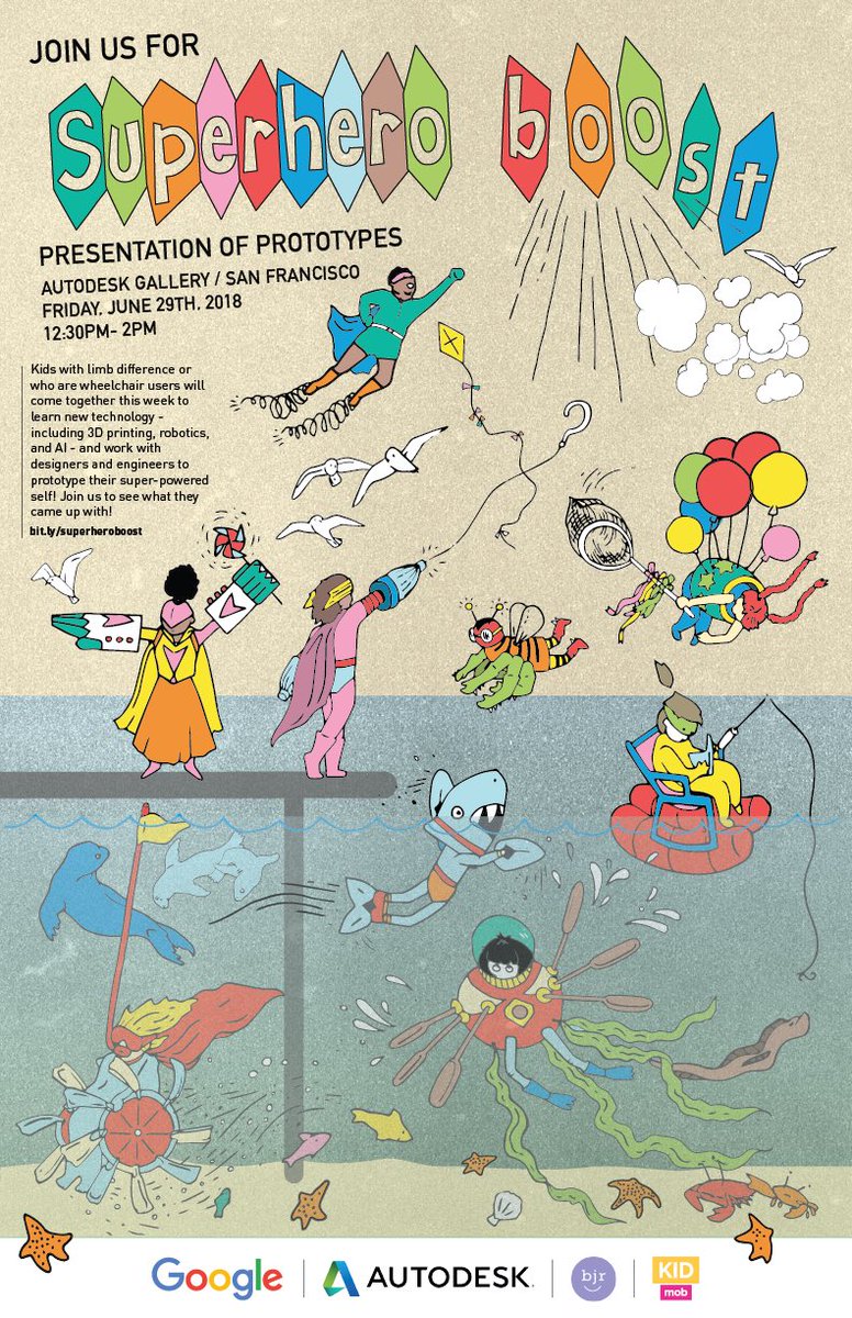 Are you in San Francisco? We’d love to share the prototypes created during this week’s #SuperheroBoost workshop. Presentations are this Friday at 12:30 <a href="/autodeskgallery/">Autodesk Gallery</a>