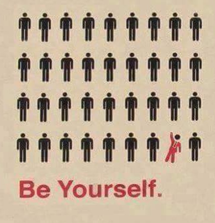 sixolve's tweet image. Be you! Be Unique!