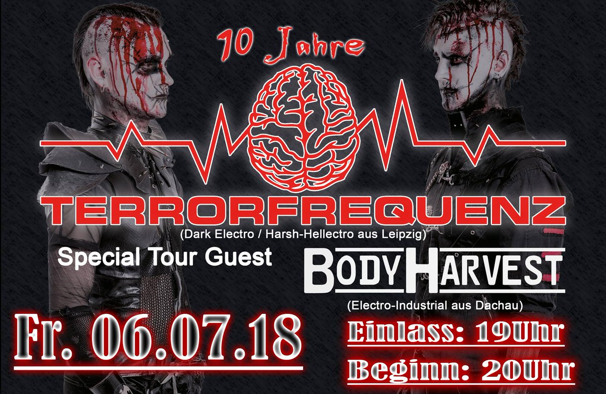 Terrorfrequenz_'s tweet photo. - Freunde des Harsh-Hellektro aus Nürnberg aufgepasst -
Nun Dauert es nicht mehr Lange!
"Bewegt die Substanz" und "Tanzt mit uns den Höllenbeat"
Bloodbath on stage, massacre on the dance floor
Wir freuen uns auf euch!
#Terrorfrequenz #Mangler #Liam #Tour2018 #10Jahre #Hellektro https://t.co/YzZ7iphCg9