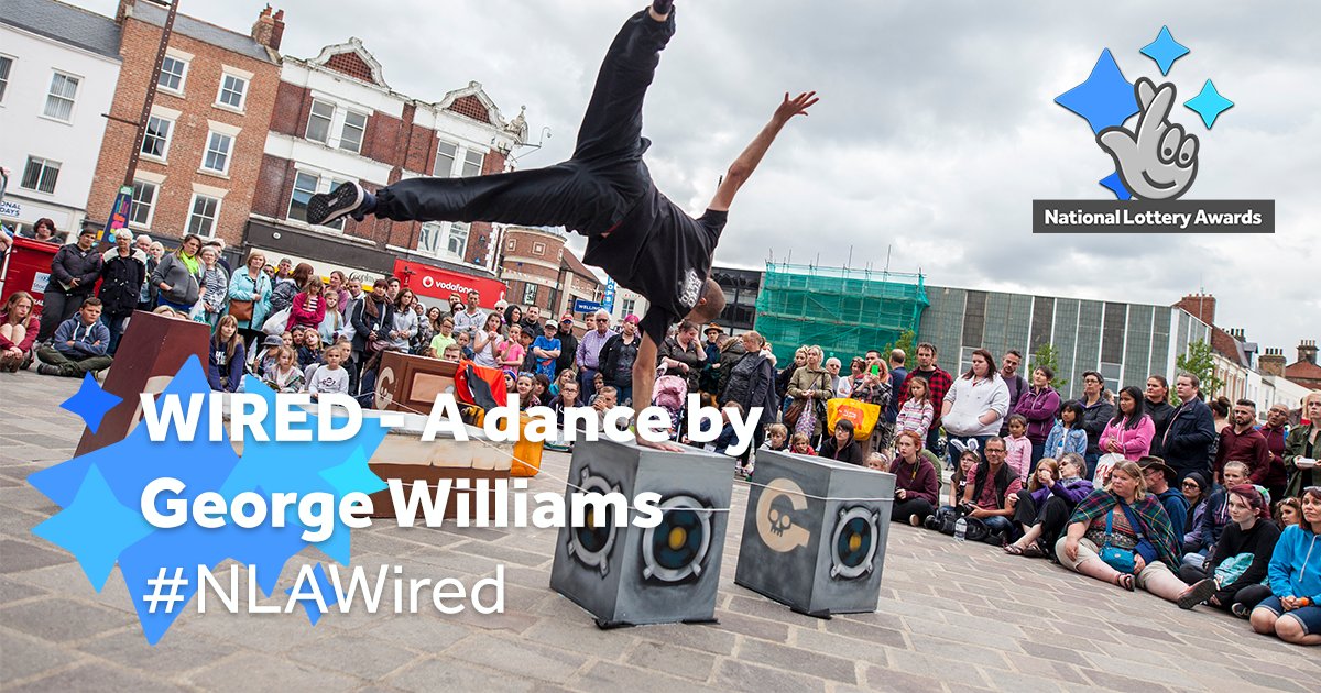 Tinarts's tweet photo. Our BIG news: George Williams, long-time dancer with TIN Arts, has reached the finals of the National Lottery Awards with his solo dance piece WIRED. Voting is open NOW. To find out more and to vote - https://t.co/SXilSdpMVT #NLAWired https://t.co/cM3SagHQjG