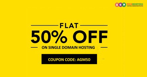 AGMWebHosting's tweet image. Get Flat 50% Off on Single Domain #WindowHosting - zurl.co/pOlr8 |  To place orders visit our website, agmwebhosting.com or for any other query related to products and Offers, contact us @ 18001211301 or email us at info@agmwebhosting.com