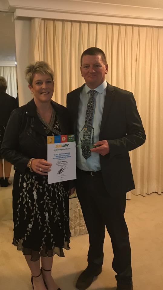 Congratulations to our #Winton client, Subway Winton, who recently won 'Best Recommended Store in NZ' at the #Subway Gala Awards held on the Gold Coast. They competed against 268 stores, and the award was judged by customer votes.
Well done Richard and Fiona Stevens!