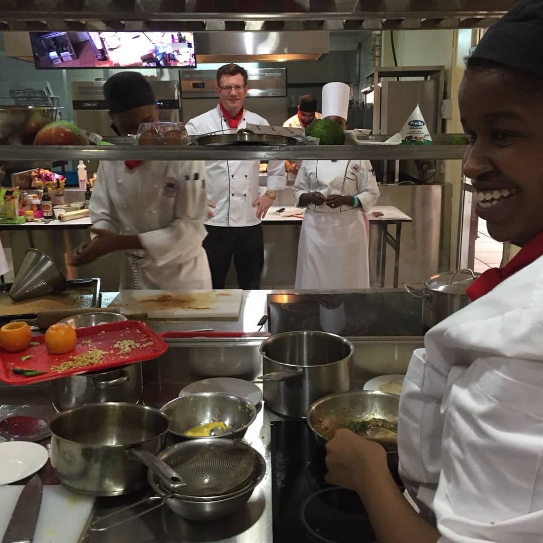 bomacollege's tweet photo. Glad to have Shaun Leonard - Executive Chef from @bhmslucerne for a week to teach a number of sessions on modernist cuisine. 🍽️ 😃

#bihckenya https://t.co/kwHBRl0fHZ