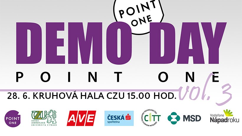 PointOne_CZ's tweet photo. Již zítra nás čeká 3. ročník Demo Day, na kterém se představí nejtalentovanější firmy našeho inkubátoru. Těšíte se? My moc! Vemte své přátele a doražte. Začínáme po 15 hodině, hlavní program startuje od 16.30. Více info v pozvánce zde https://t.co/ADm4YN0rWh. #demoday #PointOne https://t.co/FQYeE8hErT