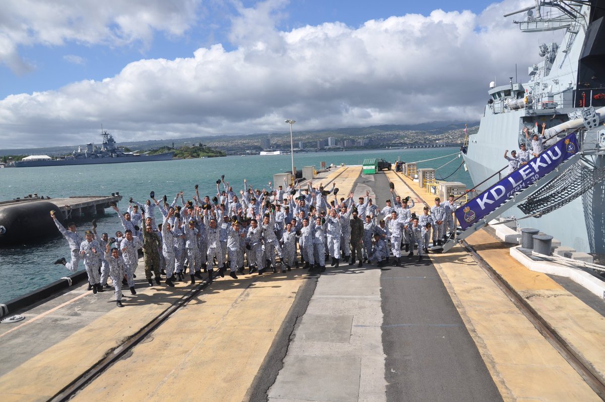 Royal Malaysian Navy On Twitter Warga Kdlekiufrigate Selamat Tiba Di Hawaii Untuk Rimpac2018 Dan Disambut Baik Oleh Pihak Tentera Laut Amerika Syarikat Rmn Ship Kdlekiufrigate Safely Arrived In Pearl Harbour For Rimofthepacific