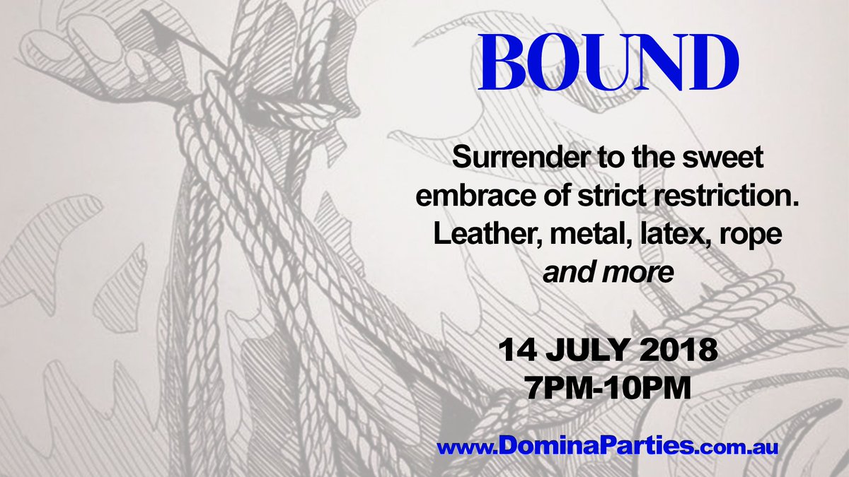 JaidenLillith's tweet photo. Come - be ensnared in our webs of #ropes, #leather, #cuffs and all manner of #restraints at @DominaPartiesAu Bound with Me, @Mz_Penelope and more Mistresses of all things #bondage.
https://t.co/yMJ2SH8G51
#multimistress #mistress #domina #prodomme #multislave #submission https://t.co/8yfbqqXaC8