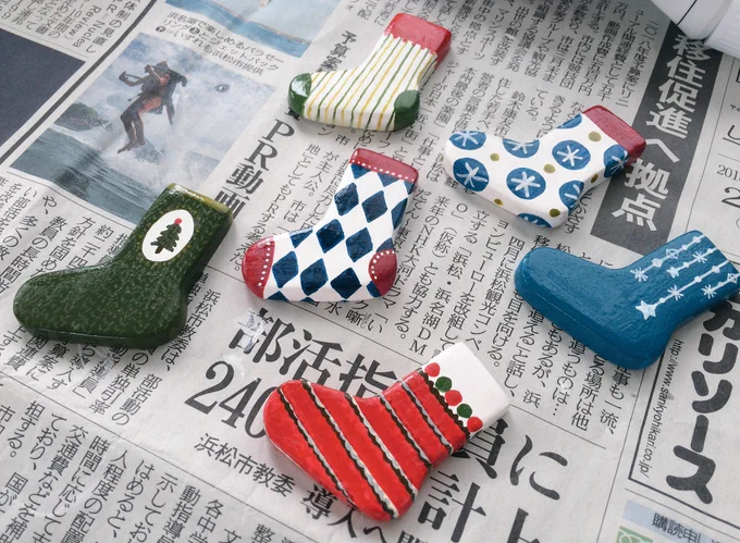 まだ6月だけど12月のワークショップのサンプル作りをしています、、 