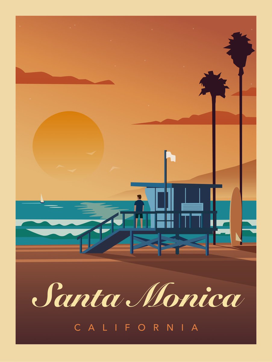 illustratedtrvl's tweet photo. Tinkering with @GraphicApps to convert some retro location post-cards. Available as prints and canvases soon! https://t.co/lHTtXJ0aii