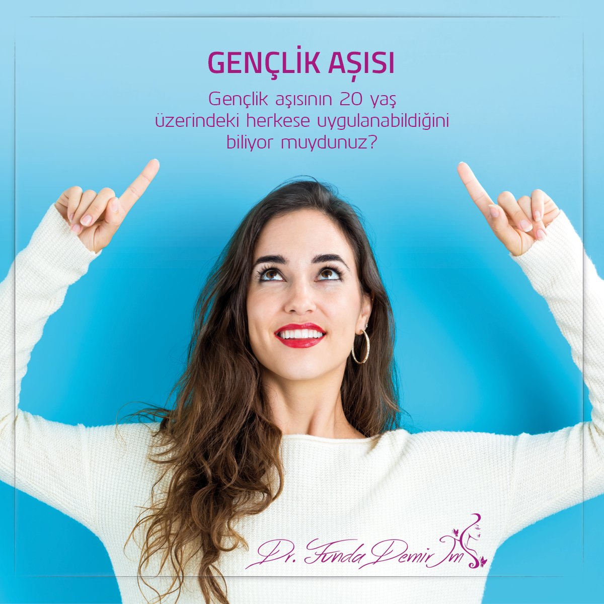 Gençlik aşısının 20 yaş üzerindeki herkese uygulanabildiğini biliyor muydunuz?
#gençlikaşısı #aşı #gençlik #cilt #ışıltı #parlakcilt #elastikiyet #ciltelastikiyeti #genclikasisi #bioexpander #derinuygulama #nemlenme #ciltyenileme #nemlendirme #ciltnemlendirme #DrFundaDemirİm