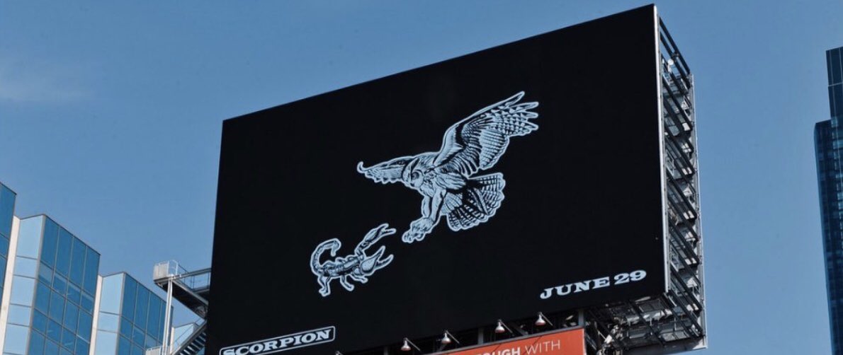 SUnbored's tweet photo. #Scorpion🦂 Confirmed June 29th #Drake #OVOSound https://t.co/n9LwFFqbW1