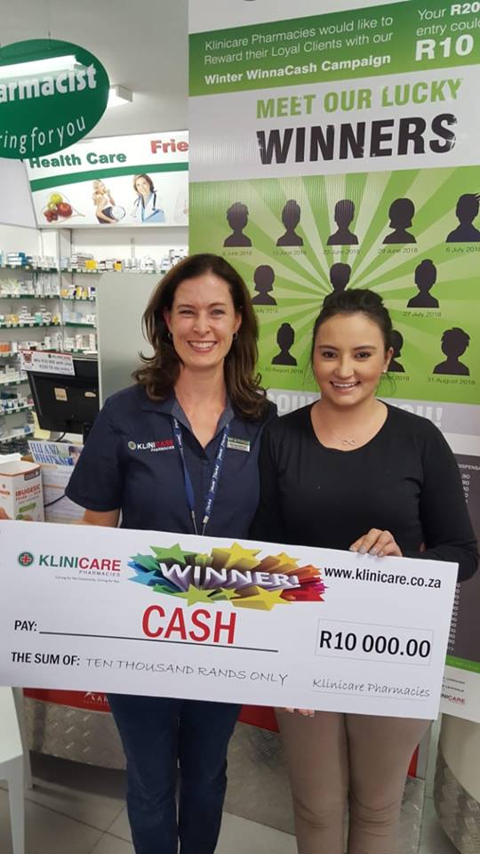 klinicare_phy's tweet photo. CONGRATULATIONS to our 1st #WinterWarrior winner, Shanel Coetzee, a Klinicare Belmore client! Remember to ENTER today to stand a chance to WIN R10 000 every week! 12 more chances left! #CaringForYou https://t.co/dahVdHOI2T