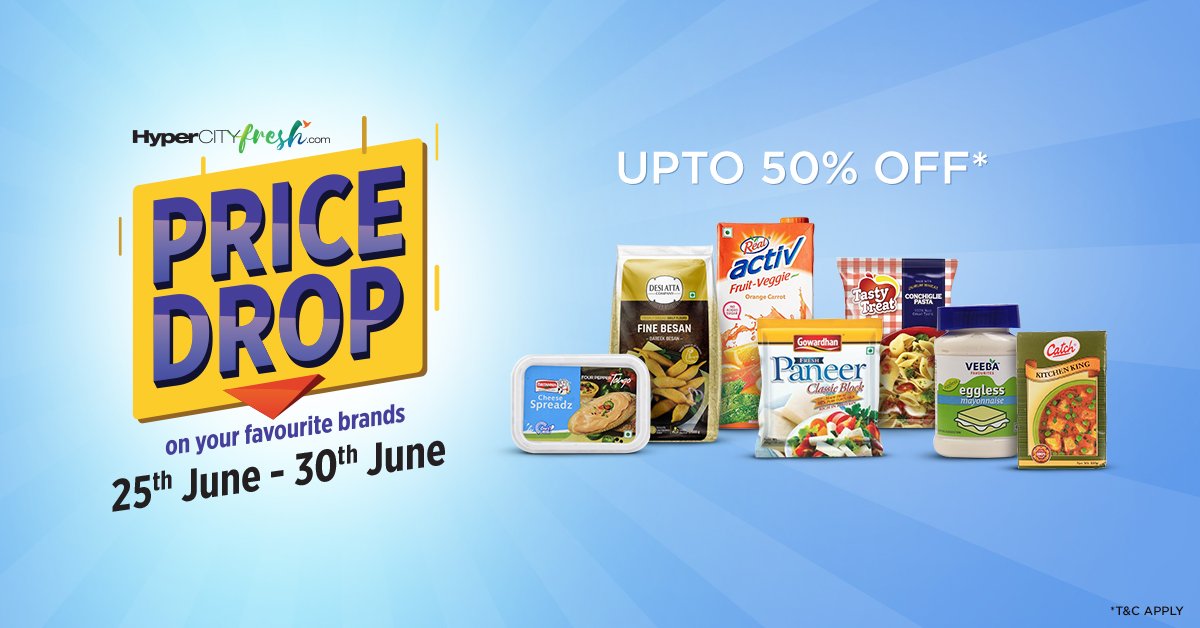 With raindrops, the price drops! 

Shop now and receive FLAT ₹200/- OFF* (Use code: FRESH20)
Enjoy FREE delivery within 3 hours on orders amounting to ₹500 and above.
*On your first purchase of ₹999 and above. 
T&amp;C Apply.