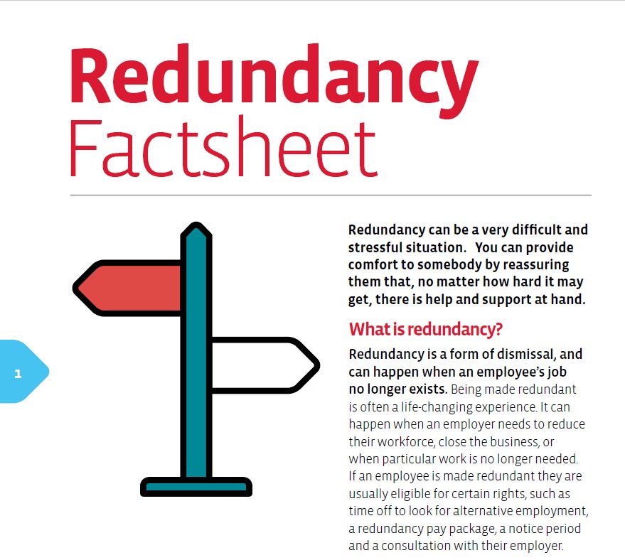 As well as our latest Almoner's Tale video, we have created a factsheet to help you understand the effects of redundancy, your legal rights and how to get support. ow.ly/8kSw30kFAiy  #redundancy