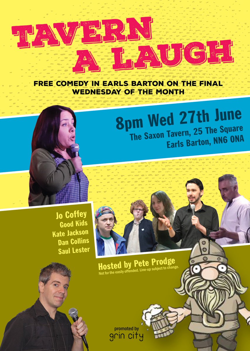 TheSaxonTavern's tweet photo. Tonight @TheSaxonTavern 
#earlsbarton #Northamptonshire #comedy https://t.co/xVN2TdE3eT