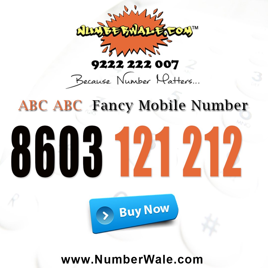 Numberwale's tweet photo. Get your Easy to remember #ABCABC VIP Phone Numbers Now!

Book Now: +91 9222 222 007

https://t.co/WaIEBlsxLJ

#Numberwale #BecauseNumberMatters #VIPNumbers #PremiumNumbers #FancyNumbers #PhoneNumbers #BusinessNumber #Business #StartupIndia #India https://t.co/XNNo1zejmx