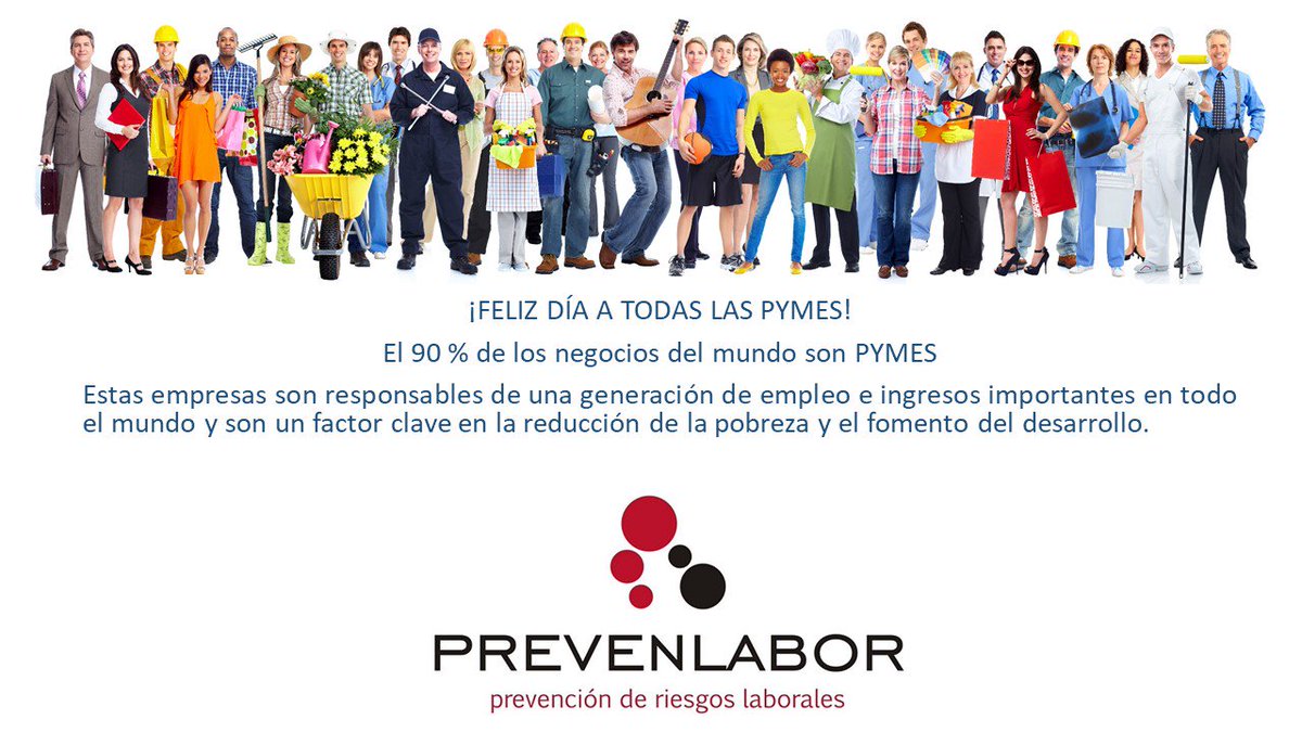 PREVENLABOR's tweet photo. ¡Feliz #DíaDeLasMicroempresas y las #PequeñasyMedianasEmpresas !!
Por todas las PYMES que levantan el país.
Gracias a la #ONU tenemos un día para recordar la ardua labor de los pequeños y medianos empresarios. #PRL #Prevenlabor https://t.co/QzFmD9jOCm